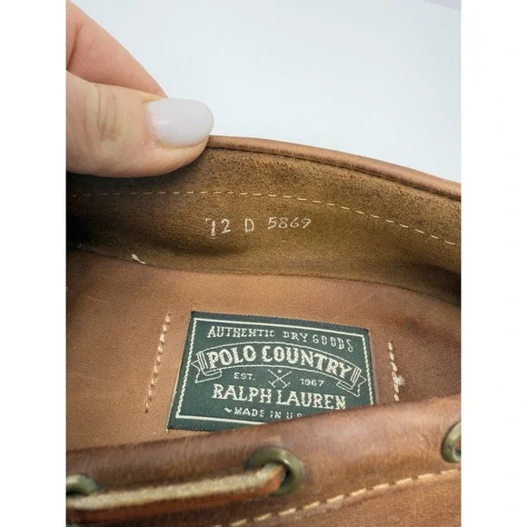 Polo Country Ralph Lauren Sportsman Kilt Tassle Loafer Shoes Men's Size 12 D - Picture 7 of 8